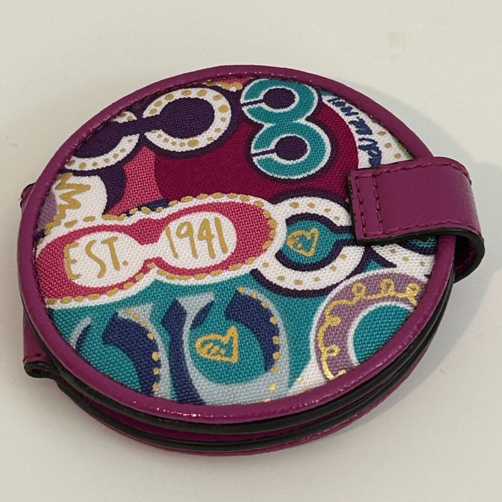 Coach small make up mirror . OD 3 1/2"